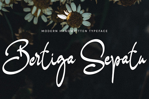 Bertiga Sepatu: A Natural Handwritten Font for Business Branding