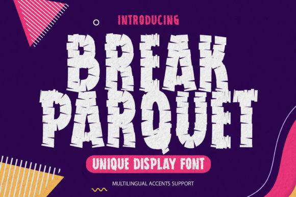 Break Parquet Font: A Classy Handmade Display Typeface for Crafters & Sellers