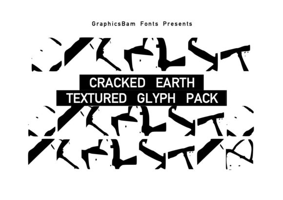 Cracked Earth Glyphs: A Cracked Texture Font for Natural Craft Designs
