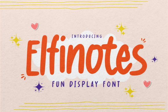 Elfinotes: A Cute Display Font for Handwritten Editorial Charm