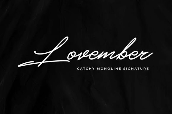 Lovember: A Romantic Script Typeface for Elegant Editorial Design