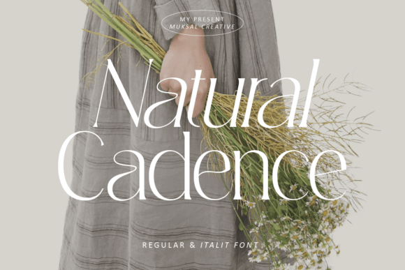 Natural Cadence: A Modern Serif Font for Handmade Labels, Invitations, and Printables