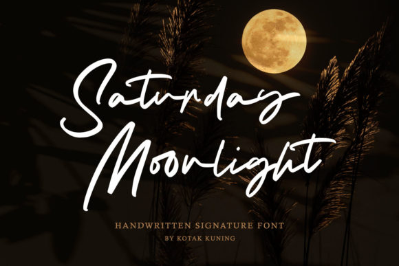 Saturday Moonlight: A Stylish Handwritten Font for Creative Designs