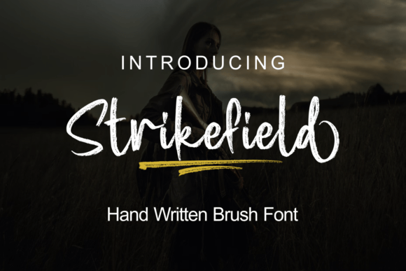 Strikefield: A Textured Brush Handwritten Font for Editorial Design and Digital Publishing